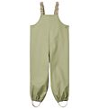 Wheat Rain Pants w. Suspenders - PU - Charlo - Green Tea