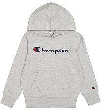 Champion Hoodie - Grijs Gevlekt m. Logo