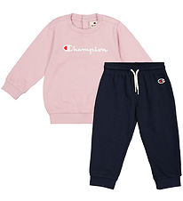 Champion Sweat Set - Crew neck - Navy/Pink w. Logo