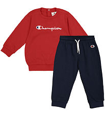 Champion Sweat Set - Crew neck - Navy/Red w. Logo