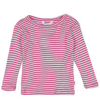 Joha Tröja - Rib - Ull/Silke - Off White/Rosa