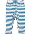 Joha Leggings - Rib - Ull/Silki - Off White/Blátt