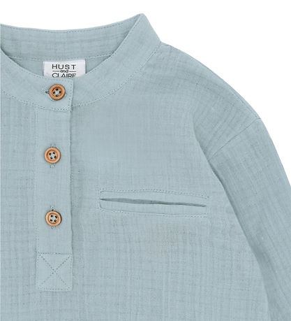 Hust and Claire Overhemd - Muslin - Rassen - Baby Blue