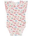 Hust and Claire Bodysuit Sleeveless - Bri - Ivory w. Butterflies