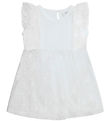 Hust and Claire Bodysuit w. Skirt s/s - Kristi - White w. Embroi