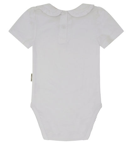 Hust and Claire Bodysuit s/s - Bri - White w. Collar