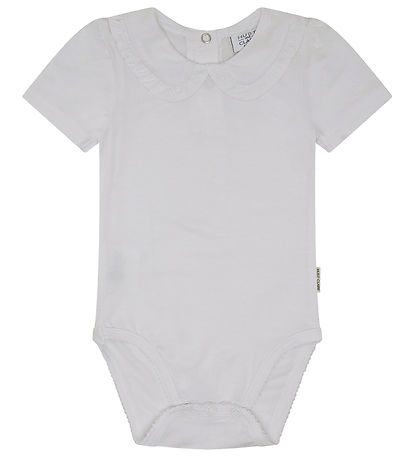 Hust and Claire Bodysuit s/s - Bri - White w. Collar