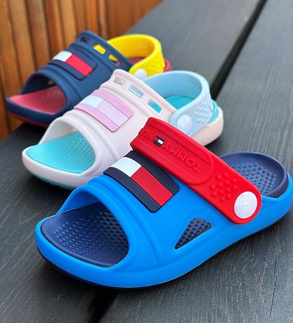 Tommy Hilfiger Sandalar - Þægilegt - Bleikt/Light Blue