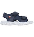 Tommy Hilfiger Sandalar - Franskur rennilás - Blátt