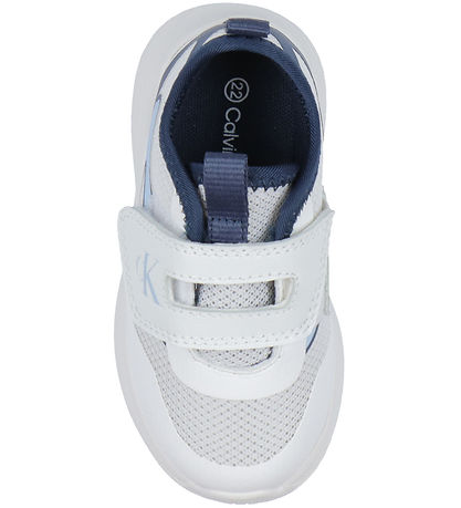 Calvin Klein Shoes - Low Cut Velcro - White/Light Blue