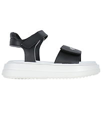 Calvin Klein Sandals - Velcro - Black/Silver