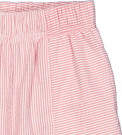 Müsli Broek - Seersucker Stripe - Conditioner Cream/Bubblegum