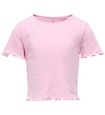 Kids Only T-shirt - Noos - KogCarlotta - Rosenröd skedstork