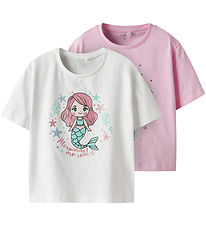 Name It T-Shirt - NmfFrejane - 2-pack - Lucent White/Sweet Drome