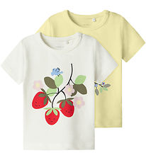 Name It T-Shirt - NmfFaberry - 2-pack - Cloud Danser/Pastel Geel