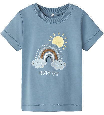 Name It T-shirt - NbmFlorin - 2-Pack - Spring Lake/Cloud Dancer