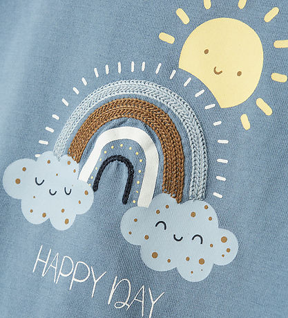 Name It T-shirt - NbmFlorin - 2-Pack - Spring Lake/Cloud Dancer