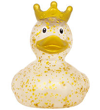 Rubber Duck - Duck w. Crown - Glitter Gold
