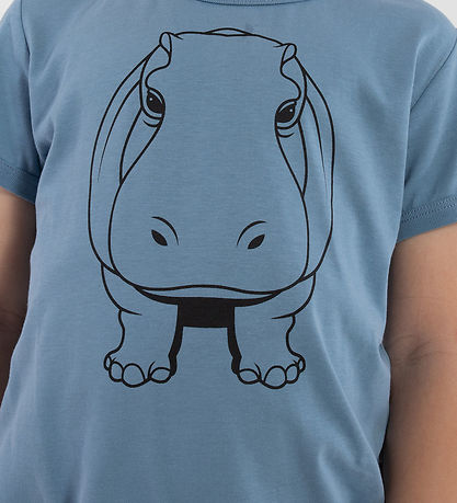 ANIMALS T-shirt - DyrHide - Porcelaine Outline Hippo