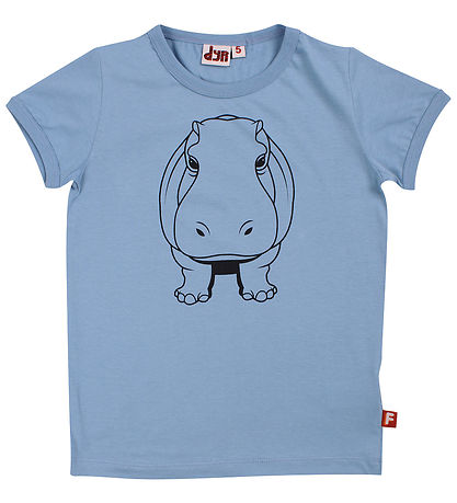 ANIMALS T-shirt - DyrHide - Porcelaine Outline Hippo