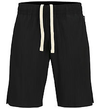 Jack & Jones Sweatshorts - JpstBill - Geplooid - Black