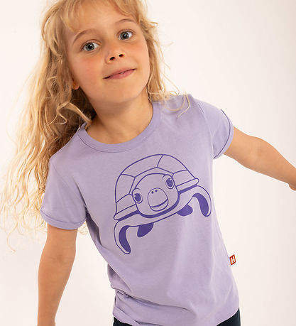 ANIMALS T-shirt - AnimalHide - Lila Outline Sea Turtle