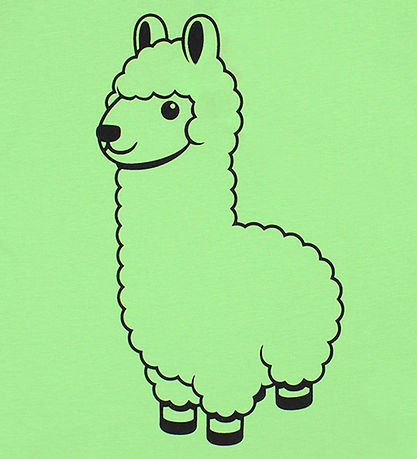 ANIMALS T-shirt - AnimalHide - Bright Green Lama Buddy