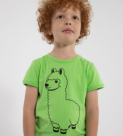 ANIMALS T-shirt - AnimalHide - Bright Green Lama Buddy
