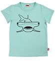 ANIMALS T-shirt - AnimalsHide - Aqua Outline Hammerhead Shark
