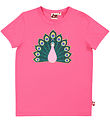 ANIMALS T-shirt - AnimalsGrowl T - Bright Pink Peacock