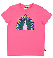 ANIMALS T-shirt - AnimalsGrowl T - Bright Pink Peacock