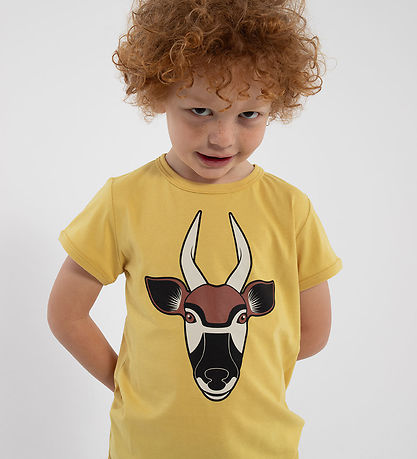 ANIMAL T-shirt - AnimalHide - Faded Yellow Bongo Antelope