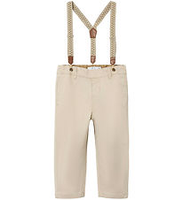 Name It Broek m. Bretellen - NmmBen - Chino - Peyote