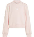 Calvin Klein Sweatshirt - Ck Logo - Silver Peony Pink
