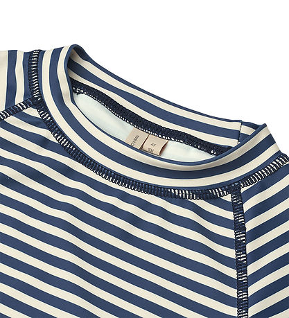 Wheat Swim Top - UV40+ - Jackie SS - Blue Stripe