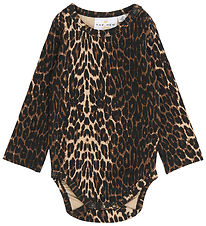 The New Siblings Romper l/s - Rib - TnsBellie - Oxford Tan AOP