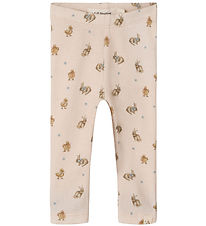 Lil' Atelier Leggings - Rib - NbfLavo - AOP - Morganiet
