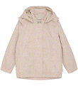 Minymo Rain Jacket - PE - Peach Whip w. Flowers