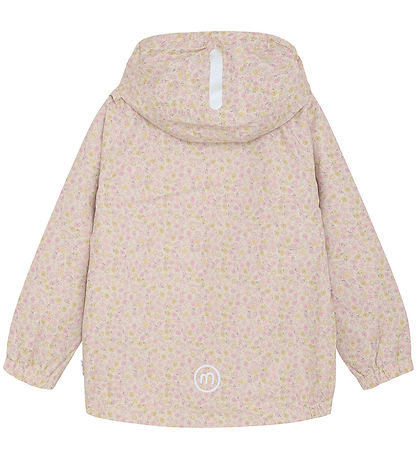 Minymo Rain Jacket - PE - Peach Whip w. Flowers