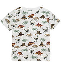 Minymo T-skjorte - Bright White m. Dinosaur