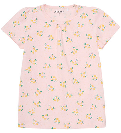 Minymo Shorts Sett - T-skjorte/Shorts - Rosekvarts m. Sitroner