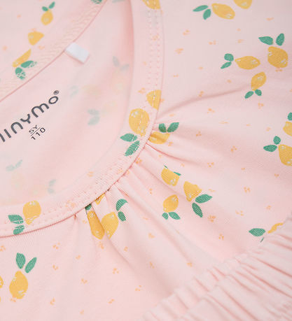 Minymo Shorts Sett - T-skjorte/Shorts - Rosekvarts m. Sitroner