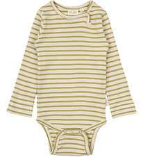 Petit Piao Body p/h - Joustinneule - Modal - Khaki/Dark Off Whit