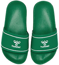 Hummel Flip Flops - Pool Slide Jr - Green/White