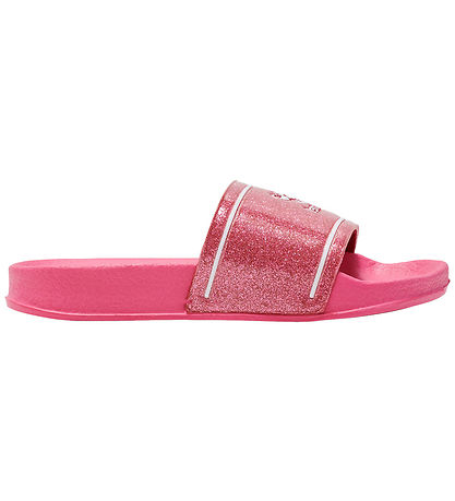 Hummel Flip Flops - Pool Slide Glitter Jr - Raspberry