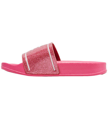 Hummel Flip Flops - Pool Slide Glitter Jr - Raspberry