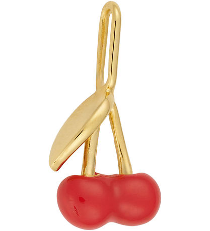 Design Letters Anhänger - Darling Emaille - Kirsche - 18 Karat G