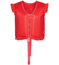 Vanilla Copenhagen Swim Vest - Neo - Berry Red - w. Ruffle