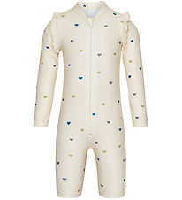 Vanilla Copenhagen Coverall Swimsuit - Milk - Hearts