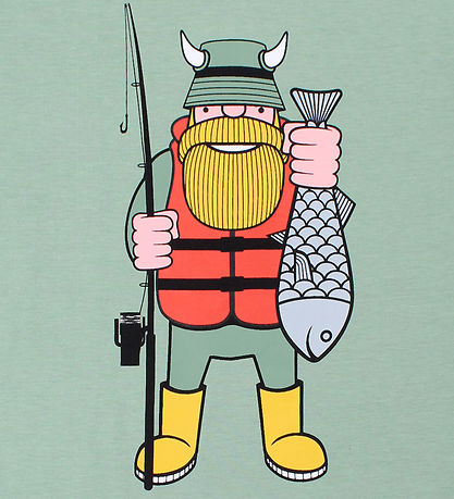Danefæ T-shirt - Danebasic - Herb Green Fiska din vän